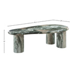 Sassari Marble Finish Concrete Indoor / Outdoor Coffee Table in Green
