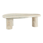 Sassari Travertine Finish Concrete Indoor / Outdoor Coffee Table in Natural