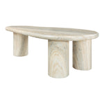 Sassari Travertine Finish Concrete Indoor / Outdoor Coffee Table in Natural