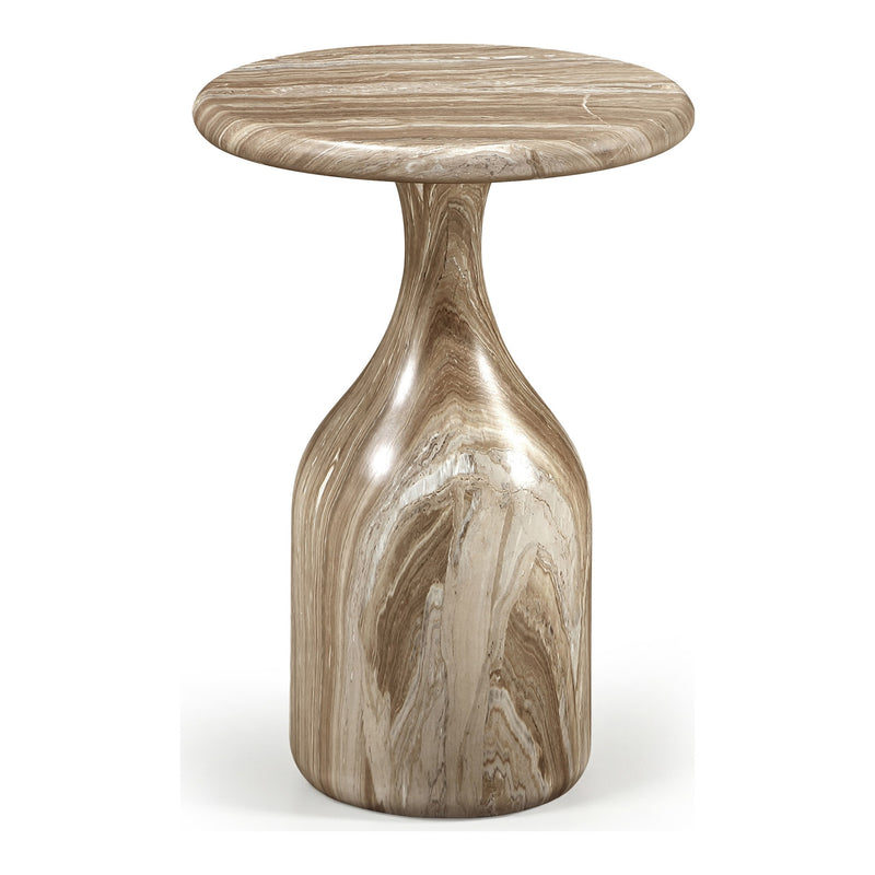 Savona Concrete Indoor/Outdoor End Table in Beige