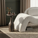 Savona Concrete Indoor/Outdoor End Table in Brown