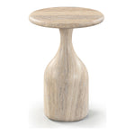 Savona Concrete Indoor/Outdoor End Table in Travertine