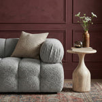 Savona Concrete Indoor/Outdoor End Table in Travertine