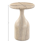 Savona Concrete Indoor/Outdoor End Table in Travertine