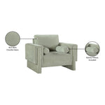 Madeline Chenille Fabric Upholstered Chair in Mint