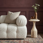 Savona Concrete Indoor/Outdoor End Table in Travertine