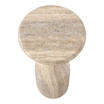 Savona Concrete Indoor/Outdoor End Table in Travertine