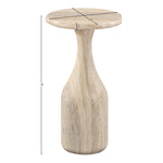 Savona Concrete Indoor/Outdoor End Table in Travertine