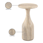 Savona Concrete Indoor/Outdoor End Table in Travertine