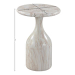 Savona Concrete Indoor/Outdoor End Table in White