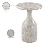 Savona Concrete Indoor/Outdoor End Table in White