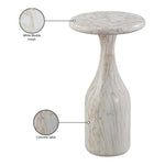 Savona Concrete Indoor/Outdoor End Table in White