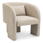 Sawyer Weaved Fabric Upholstered Accent Chair in Beige