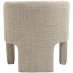Sawyer Weaved Fabric Upholstered Accent Chair in Beige