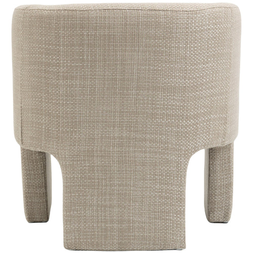 Sawyer Weaved Fabric Upholstered Accent Chair in Beige