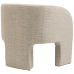 Sawyer Weaved Fabric Upholstered Accent Chair in Beige