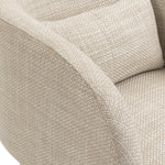 Sawyer Weaved Fabric Upholstered Accent Chair in Beige