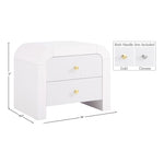 Artisto Ash Veneer Nightstand in White