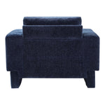 Madeline Chenille Fabric Upholstered Chair in Navy