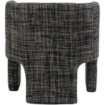 Sawyer Weaved Fabric Upholstered Accent Chair in Black
