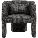 Sawyer Weaved Fabric Upholstered Accent Chair in Black