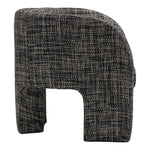 Sawyer Weaved Fabric Upholstered Accent Chair in Black