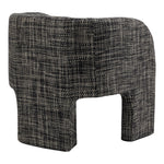 Sawyer Weaved Fabric Upholstered Accent Chair in Black