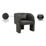 Sawyer Weaved Fabric Upholstered Accent Chair in Black