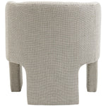 Sawyer Weaved Fabric Upholstered Accent Chair in Cream