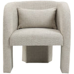 Sawyer Weaved Fabric Upholstered Accent Chair in Cream
