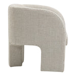 Sawyer Weaved Fabric Upholstered Accent Chair in Cream