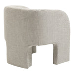 Sawyer Weaved Fabric Upholstered Accent Chair in Cream
