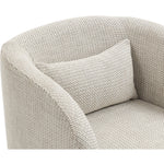 Sawyer Weaved Fabric Upholstered Accent Chair in Cream