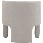 Sawyer Chenille Fabric Upholstered Accent Chair in Cream