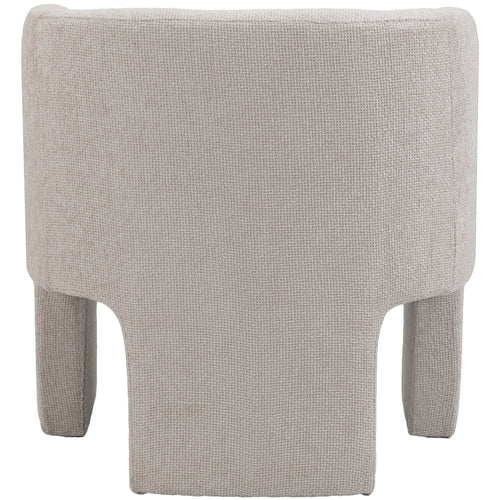 Sawyer Chenille Fabric Upholstered Accent Chair in Cream