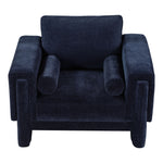 Madeline Chenille Fabric Upholstered Chair in Navy