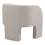 Sawyer Chenille Fabric Upholstered Accent Chair in Cream