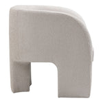Sawyer Chenille Fabric Upholstered Accent Chair in Cream