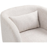 Sawyer Chenille Fabric Upholstered Accent Chair in Cream