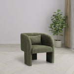 Sawyer Chenille Fabric Upholstered Accent Chair in Green