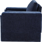 Madeline Chenille Fabric Upholstered Chair in Navy