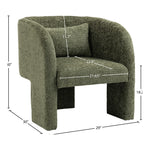 Sawyer Chenille Fabric Upholstered Accent Chair in Green