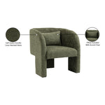 Sawyer Chenille Fabric Upholstered Accent Chair in Green