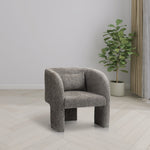 Sawyer Chenille Fabric Upholstered Accent Chair in Grey