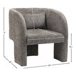 Sawyer Chenille Fabric Upholstered Accent Chair in Grey