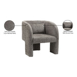 Sawyer Chenille Fabric Upholstered Accent Chair in Grey
