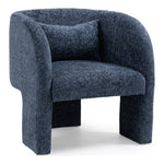 Sawyer Chenille Fabric Upholstered Accent Chair in Navy