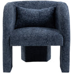 Sawyer Chenille Fabric Upholstered Accent Chair in Navy