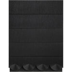 Scallop Oak Veneer Chest in Black