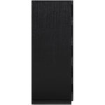 Scallop Oak Veneer Chest in Black